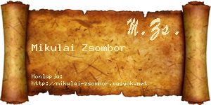 Mikulai Zsombor névjegykártya