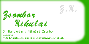 zsombor mikulai business card